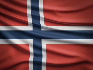 Fototapeta premium Norway national flag background. 