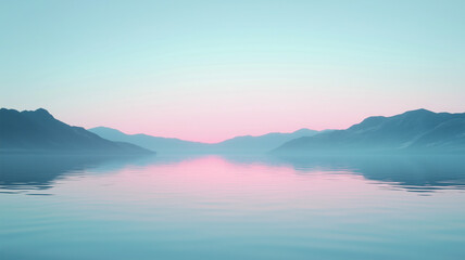 Fototapeta premium 夜明けを思わせる幻想的なブルーからピンクへのグラデーション