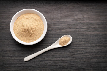 Dry organic maca powder - Lepidium meyenii.