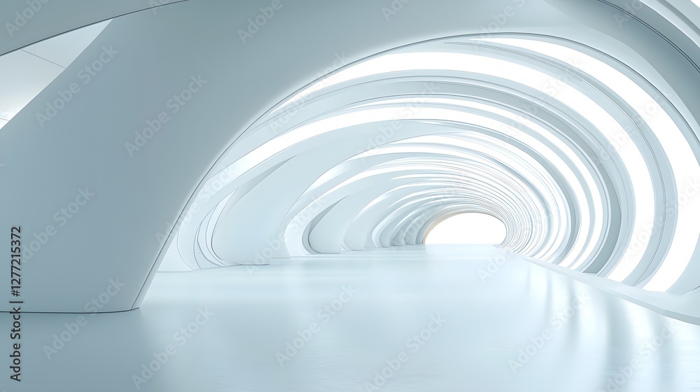 Aufkleber a captivating and mesmerizing photo showcasing a minimalistic modern expressway tunnel with bright e