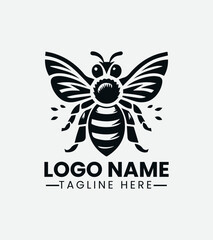 Honey Bee Logo Design, Bee Logo, Honeycomb Logo