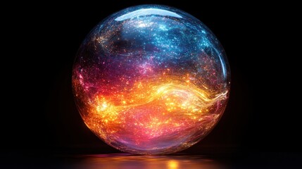 Abstract sphere of vibrant colors