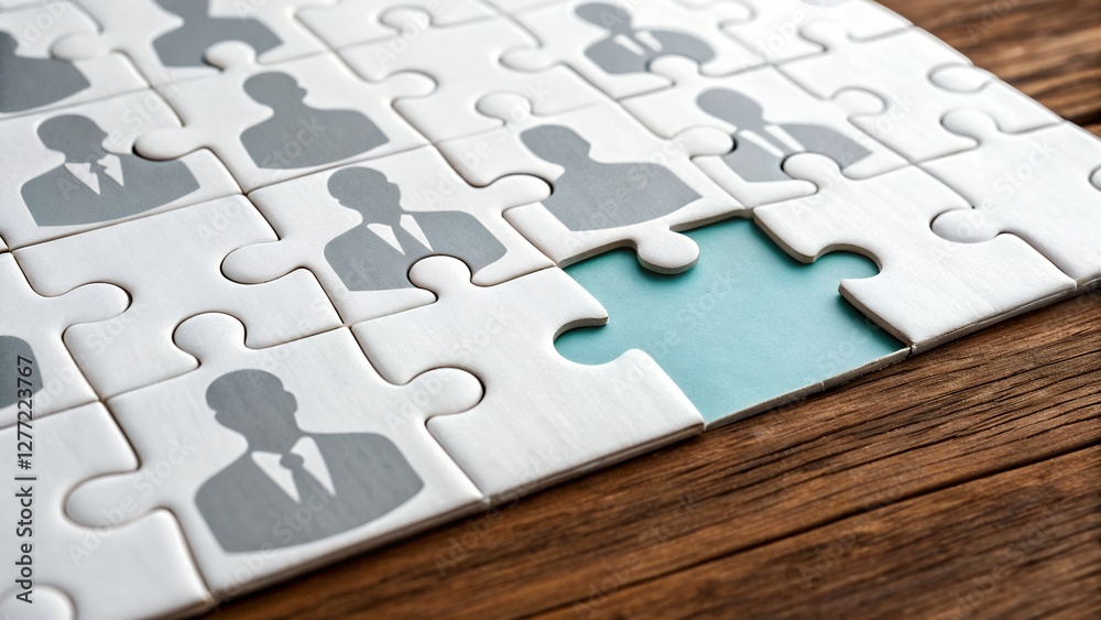 Aufkleber dynamic employment recruitment scene featuring two professionals engaged in the hiring process in a 