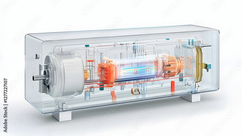 Poster detailed cross section showcasing the inner workings and layered structure of oled organic light emi