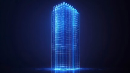 Futuristic skyscraper digital model