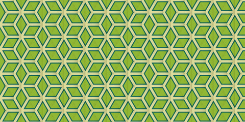Abstract Emerald Hexagonal Grid Design