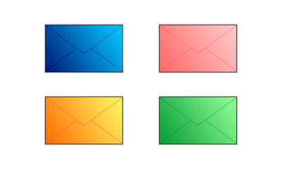 Set of envelope color design
