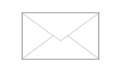White envelope simple design vector