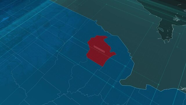 Zoom in to the map of Wisconsin state, with text and textless