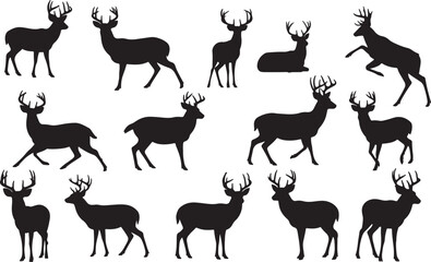 Black-Tailed Deer Silhouettes