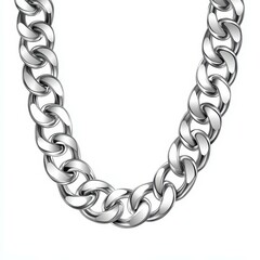 Obraz premium This sleek chrome chain jewelry features a bold design, perfect for adding a touch of elegance to any outfit.