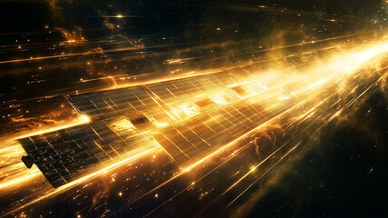 太陽フレアの影響を受けながらも耐える宇宙太陽光パネル、未来の防護シールド技術