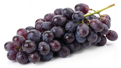 Fototapeta premium Red Grapes on White Background