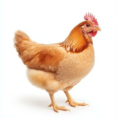 Fototapeta premium Capture the essence of isolation with this hen, showcasing its stunning colors and unique texture in a serene backdrop.