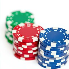 Experience the thrill of the game with vibrant casino chips poised for action, igniting the spirit of winning at the table.