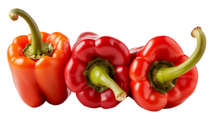 PNG Red Hot Peppers Isolated on a Transparent Background