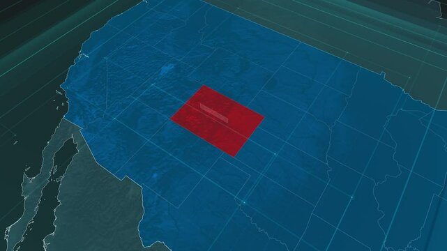Zoom in to the map of Colorado state, with text and textless