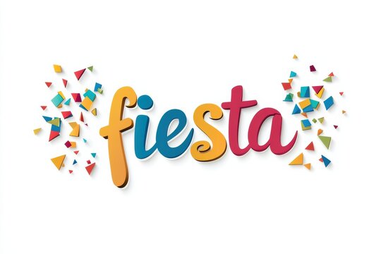 Colorful vector logo design featuring the word fiesta perfect for holiday celebrations