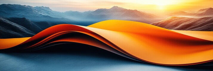 Creative graphic layouts for advertising leaflets featuring dynamic color waves