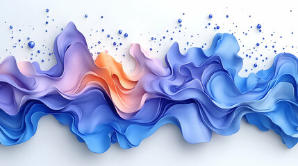Abstract Wavy Background with Blue and Pink Gradient for Modern Design Projects