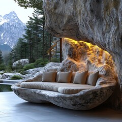 outdoor luxury sofa stone beauty high resolution hd picture