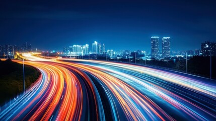 Obraz premium A high-speed data upload visualized with cyber-inspired animations and futuristic graphics.
