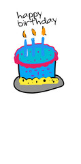 birthday cake with candles