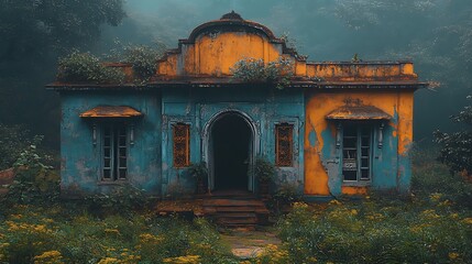overgrown haunted mansion silent decay high resolution hd picture