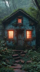 overgrown house ghostly haunted ruins high resolution hd picture