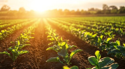 Toxic fertilizer mixed into the soil in a farm field. Featuring the adverse effects on crop growth