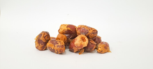 date fruit isolated on white background	
