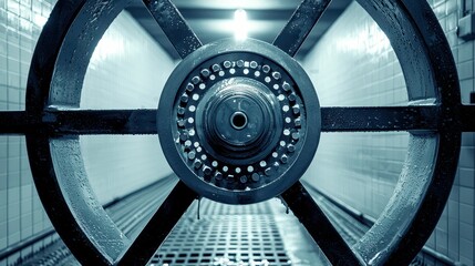 Industrial Pipe System with Circular Water Filtration Mechanism