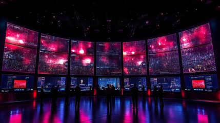 Massive Screens Data Center Monitoring