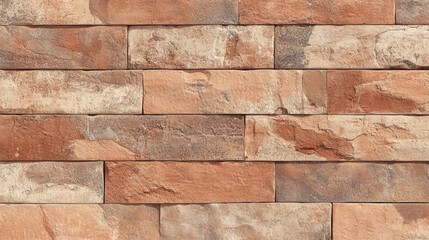 Obraz premium Textured Stone Wall with Warm Earthy Tones and Natural Patterns
