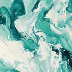 Abstract Teal Marble Design Background
