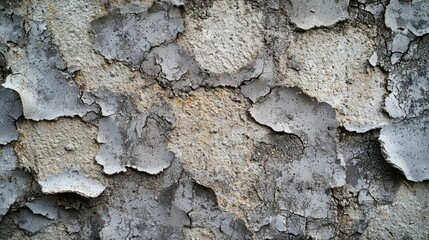 Fototapeta premium Textured Wall with Peeling Paint and Cracked Surfaces Close Up