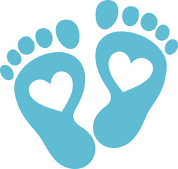 Baby Feet with Heart Cutouts