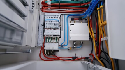A home's electrical and plumbing system installation, demonstrating expert system work