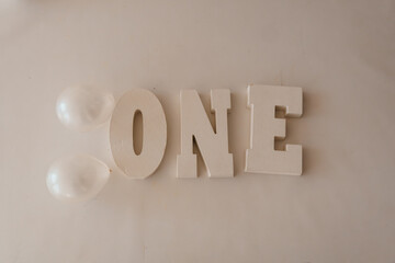 Creative Arrangement of White Letters Spelling 