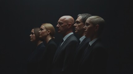 A diverse team following an inspiring leader,