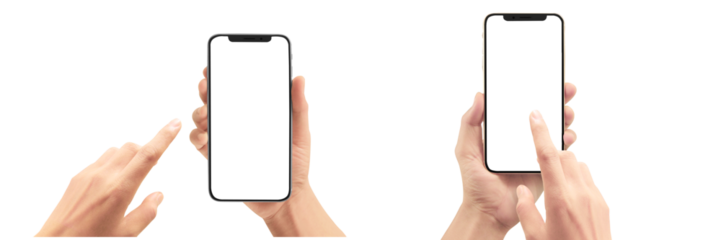 Interactive smartphone usage digital engagement modern workspace visual content clean background close-up view user interface exploration