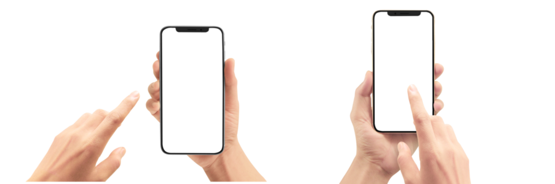 Interactive smartphone usage digital engagement modern workspace visual content clean background close-up view user interface exploration