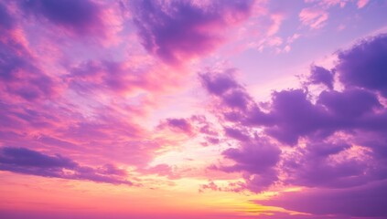 Colorful sunset sky with dramatic clouds