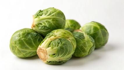 Brussels Sprouts on White Background