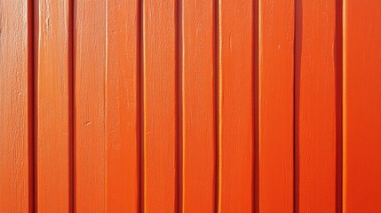 Fototapeta premium Vibrant Textured Orange Wooden Panel with Vertical Lines
