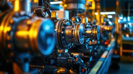 Obraz premium Industrial Machinery and Equipment with Modern Technology in Factory