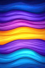 Obraz premium Abstract colorful wavy background with blue, purple, yellow, and orange hues.