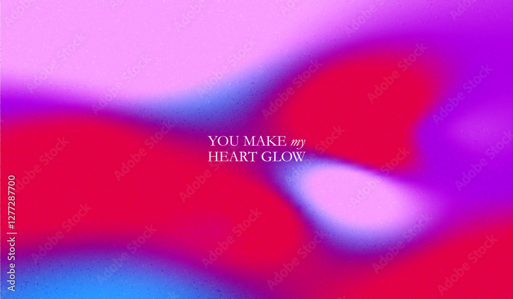 Poster abstract gradient background with liquid neon wave. vector color fluid with noise. pink, purple and 