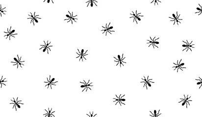 Cute ants pattern background vector design
