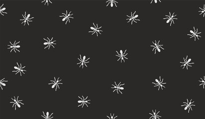 Cute ants pattern background vector design